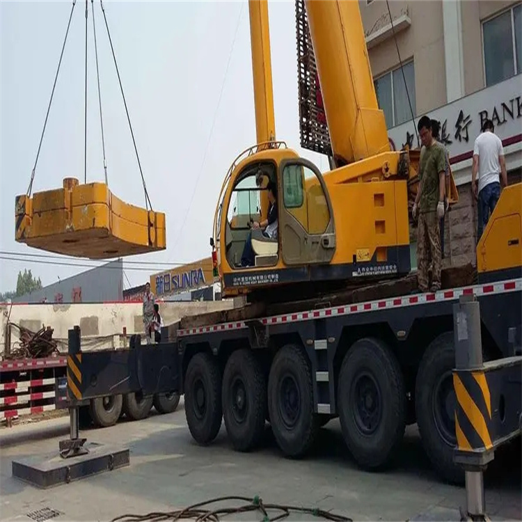 浩口镇当地吊车出租|机器吊装|75吨|工厂搬迁服务